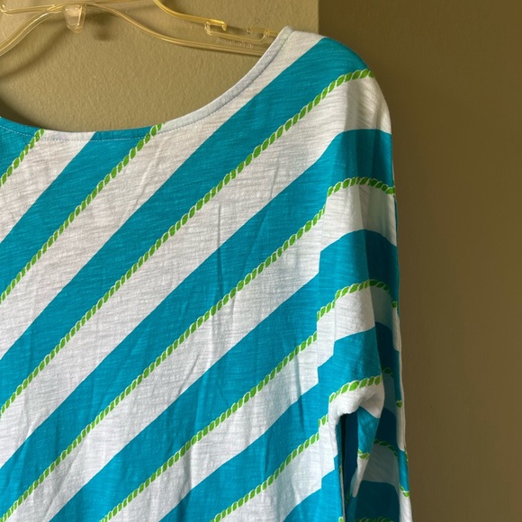 Lilly Pulitzer “Eliza” Cotton Blue and White Striped Dress Sz Small - Picture 5 of 7